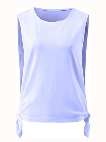 Joga top s remenima i razdjeljak, brzo suši, labav kroj, kratka duljina, bez umetka za prsa, Materijal: milk silk, 95% poliester