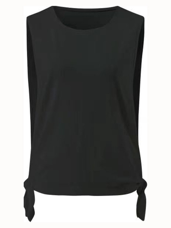 Joga top s remenima i razdjeljak, brzo suši, labav kroj, kratka duljina, bez umetka za prsa, Materijal: milk silk, 95% poliester