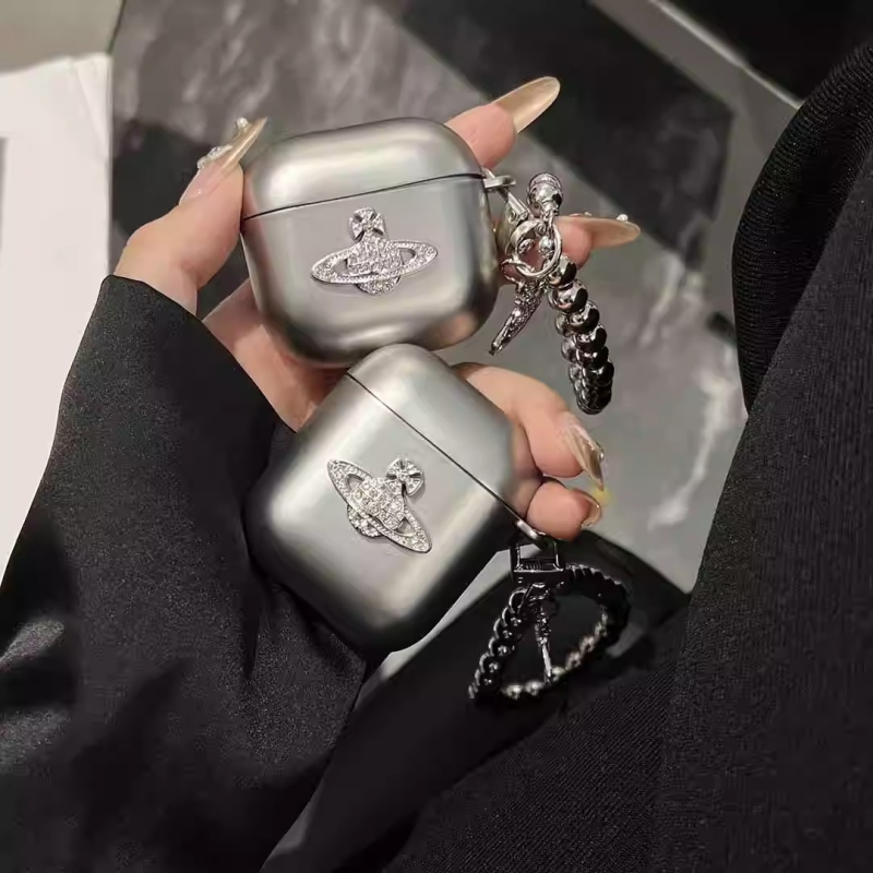 Zaštitno kućište AirPods 1/2/3 od TPU-a s elektroplatiranim mat završnim slojem i Saturn dijamantnom teksturom