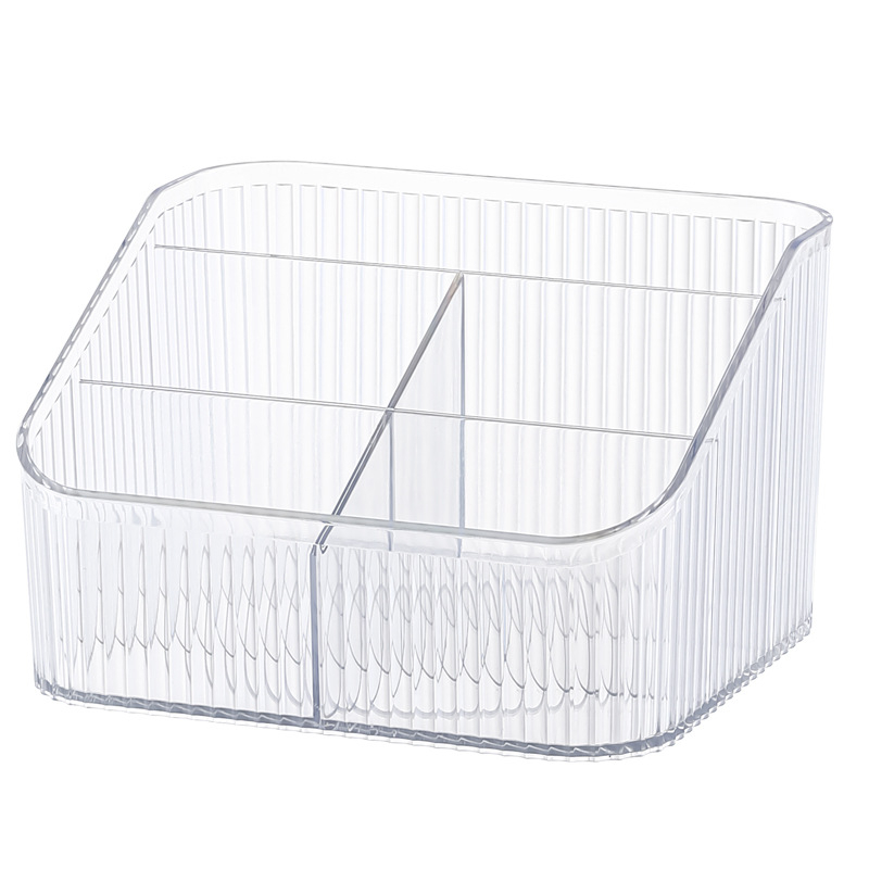 Organizator de machiaj pentru birou, cu separatoare – Material PET, 1 compartiment, Stil Light Luxury