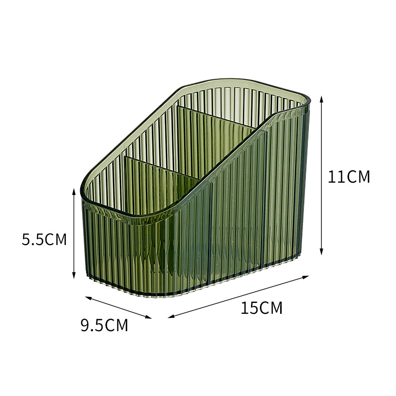 Organizator de machiaj pentru birou, cu separatoare – Material PET, 1 compartiment, Stil Light Luxury