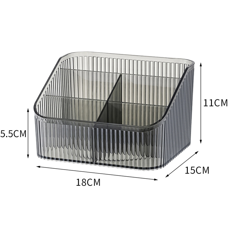 Organizator de machiaj pentru birou, cu separatoare – Material PET, 1 compartiment, Stil Light Luxury