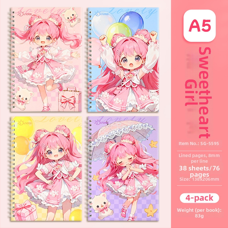 Špirálový zošit, séria Cartoon, 76 strán, možnosť prispôsobenia