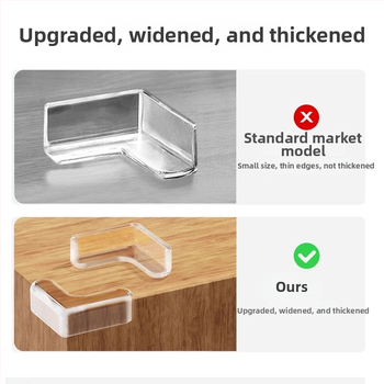 Ecoplus ochranné rohy pre stoly a skrinky, pravouhlý tvar, proti nárazu, balenie 4000 kusov, čiarový kód 6942103905063