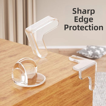 Ecoplus ochranné rohy pre stoly a skrinky, pravouhlý tvar, proti nárazu, balenie 4000 kusov, čiarový kód 6942103905063