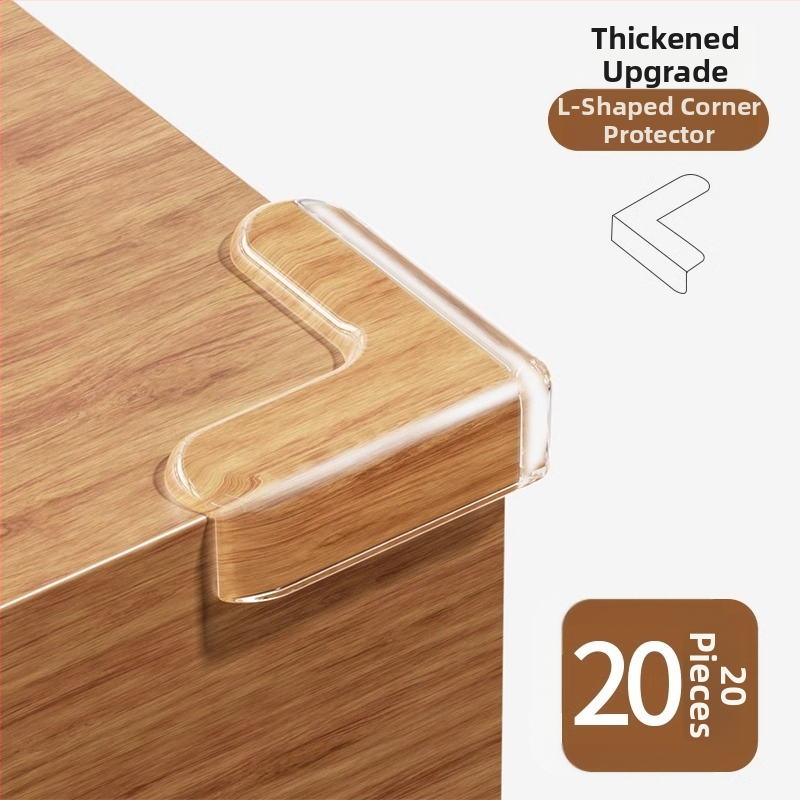 Ecoplus ochranné rohy pre stoly a skrinky, pravouhlý tvar, proti nárazu, balenie 4000 kusov, čiarový kód 6942103905063