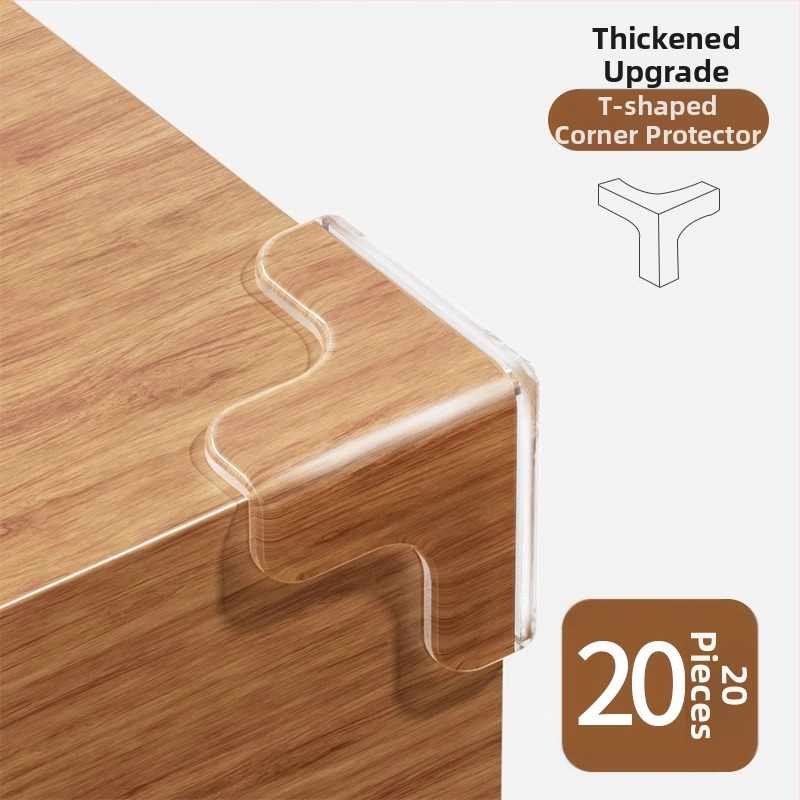 Ecoplus ochranné rohy pre stoly a skrinky, pravouhlý tvar, proti nárazu, balenie 4000 kusov, čiarový kód 6942103905063