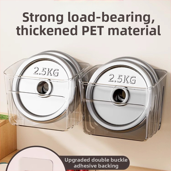 Zidni kuhinjski spremnik za skladištenje vlasac, đumbir i češnjak u nordijskom stilu; plastika, s tiskanim logotipom