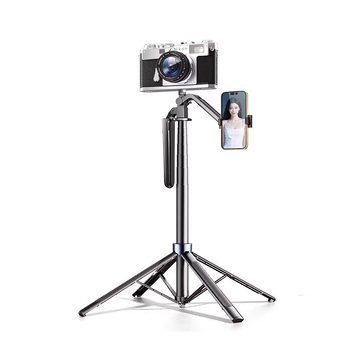 Tripod pentru telefon cu montaj dual pentru live streaming și filmare în aer liber (Material: Alt; Fără telecomandă; Fără Bluetooth; Fără iluminare)
