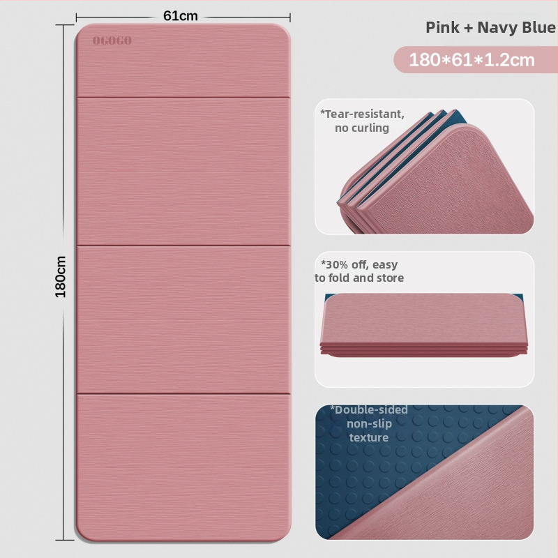 Skladacia joga podložka – Silk Flower materiál, protišmyková a tlmenie hluku, hrúbka 0.8 cm