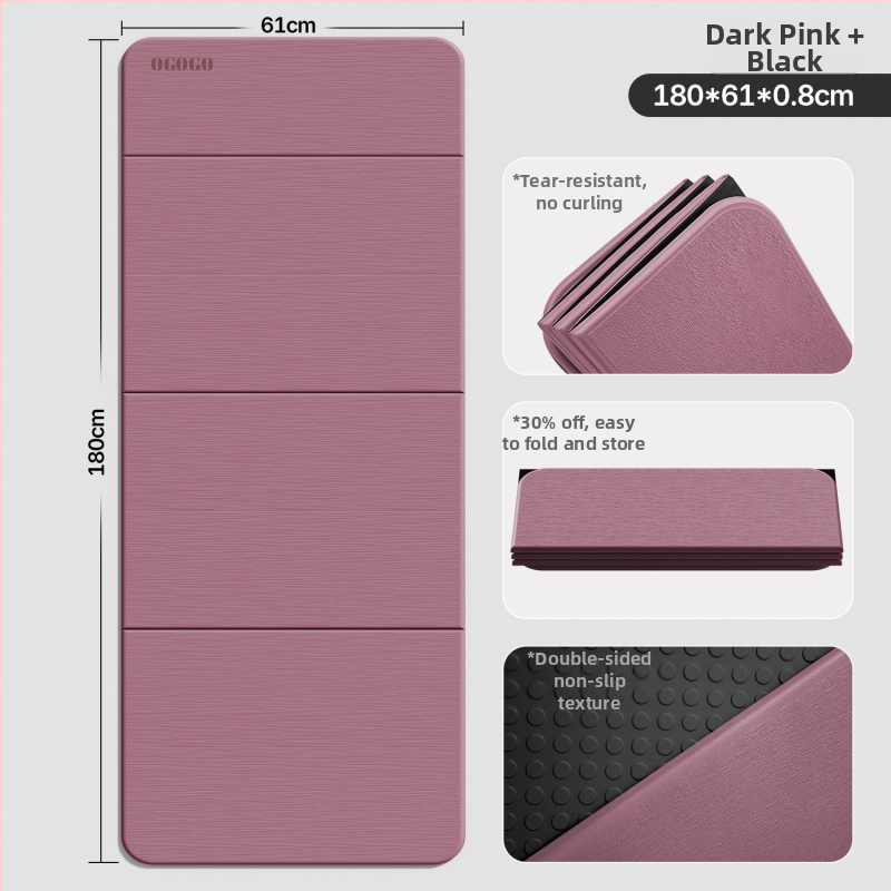 Skladacia joga podložka – Silk Flower materiál, protišmyková a tlmenie hluku, hrúbka 0.8 cm