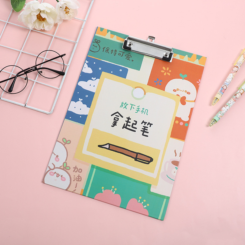 Клипборд за писане с двойно захващане: здрав клип и щипка за плоча, хартия, дебелина на плочата 3 мм, ширина на гърба 22 мм