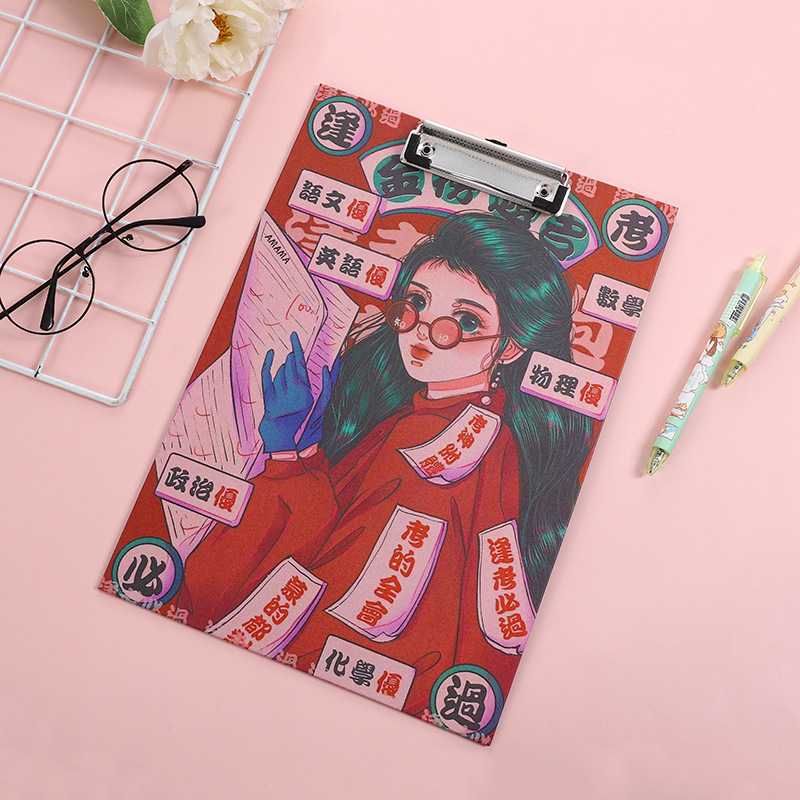 Клипборд за писане с двойно захващане: здрав клип и щипка за плоча, хартия, дебелина на плочата 3 мм, ширина на гърба 22 мм