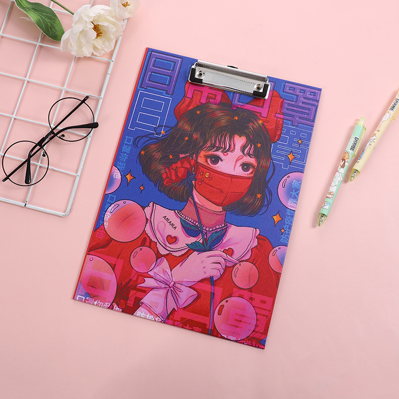 Клипборд за писане с двойно захващане: здрав клип и щипка за плоча, хартия, дебелина на плочата 3 мм, ширина на гърба 22 мм