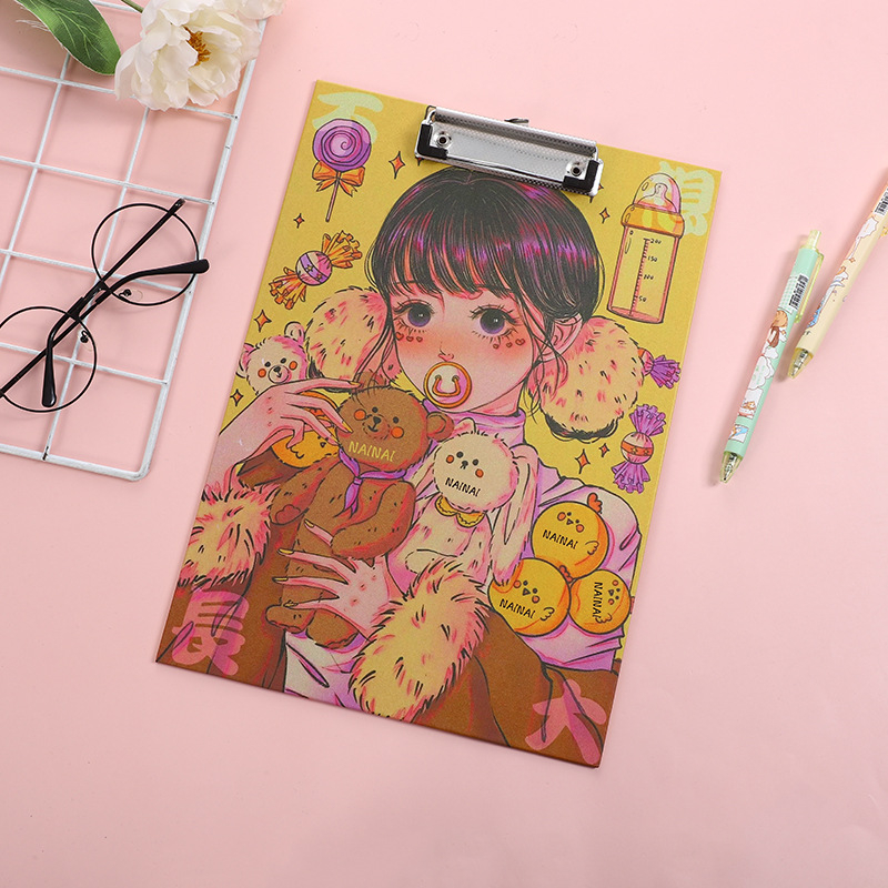 Клипборд за писане с двойно захващане: здрав клип и щипка за плоча, хартия, дебелина на плочата 3 мм, ширина на гърба 22 мм