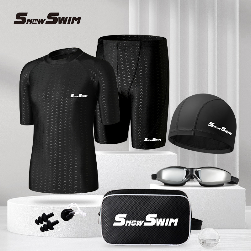 SnowSwim muški plivački set: velika veličina, plivačke gaćice, plivačke naočale i kapa za plivanje