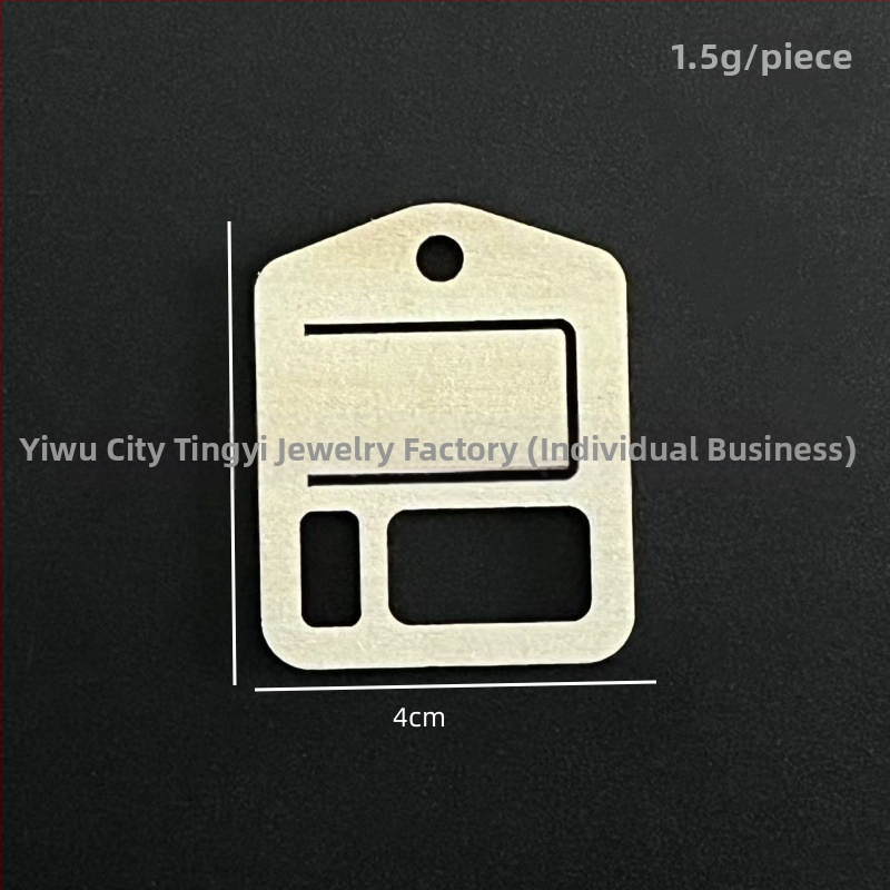 Probušena okrugla drvena pločica za vješanje, lasersko graviranje i ručno pisana oznaka, šuplji dekorativni dodatak, šifra proizvoda 035, materijal drvo, modern minimalistički stil.