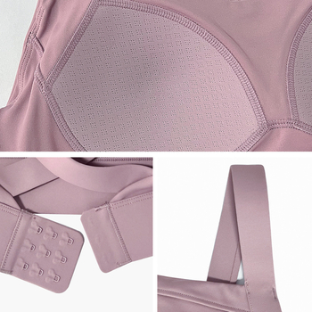 Ženski joga top s fiksnim košaricama, brzo sušenje, 3/4 košarice, srednjeg kalupa, najlon 75% / spandex 25%