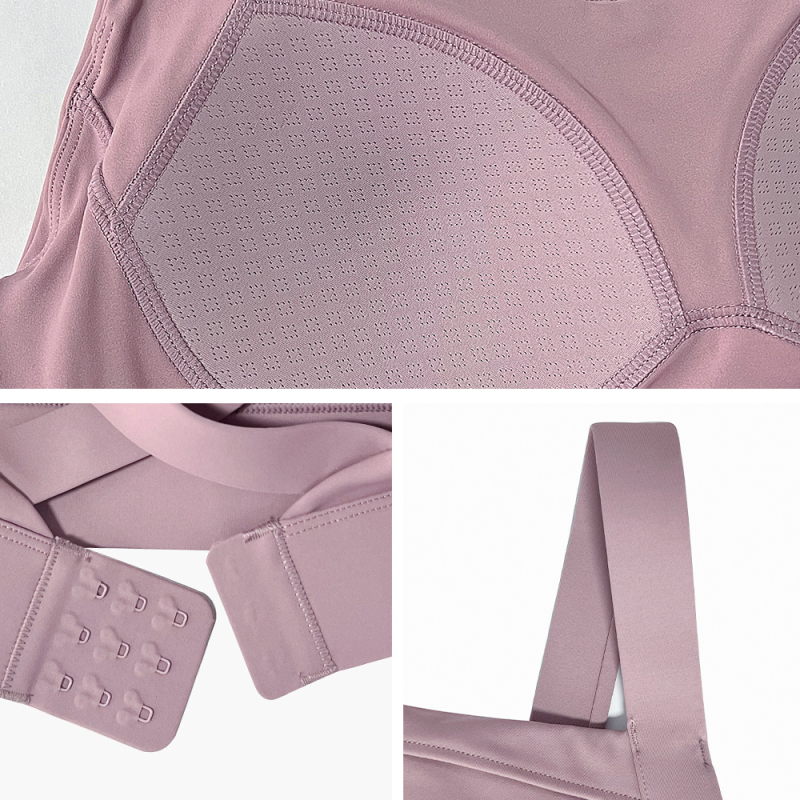 Ženski joga top s fiksnim košaricama, brzo sušenje, 3/4 košarice, srednjeg kalupa, najlon 75% / spandex 25%