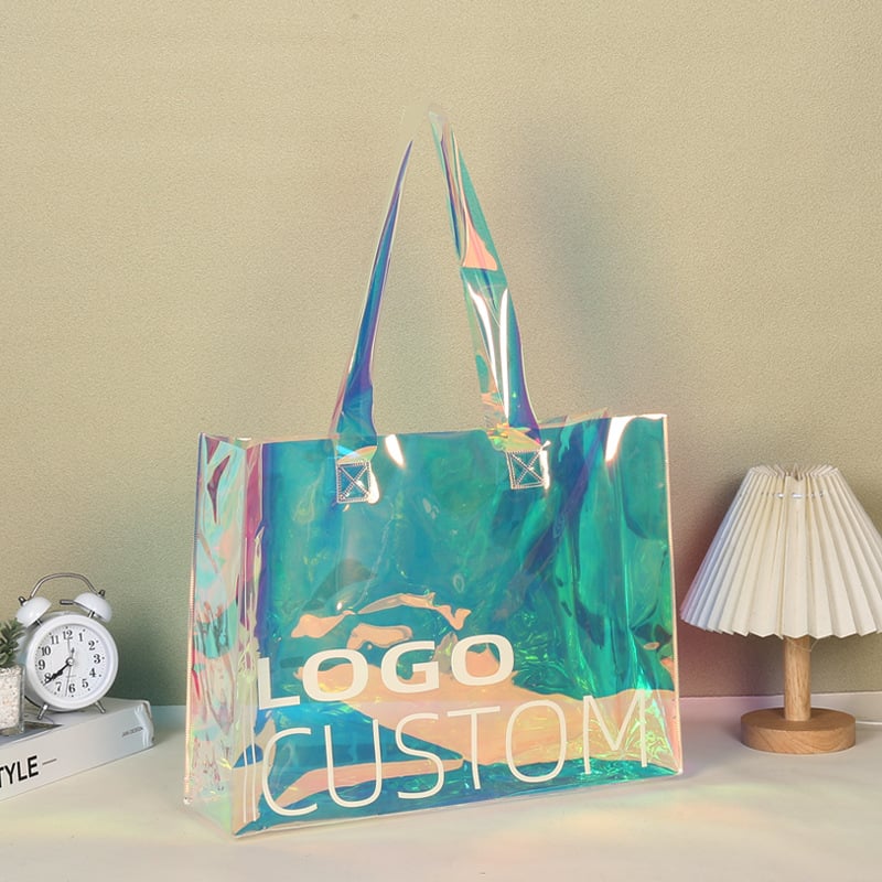 PVC laserska holografska tote torba - univerzalna torba za poklone, Marka Hongxi, Materijal PVC, Dnevna proizvodnja 2000 komada