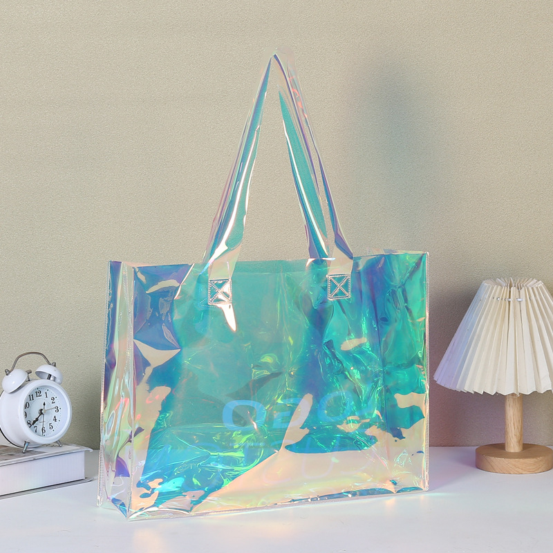 PVC laserska holografska tote torba - univerzalna torba za poklone, Marka Hongxi, Materijal PVC, Dnevna proizvodnja 2000 komada