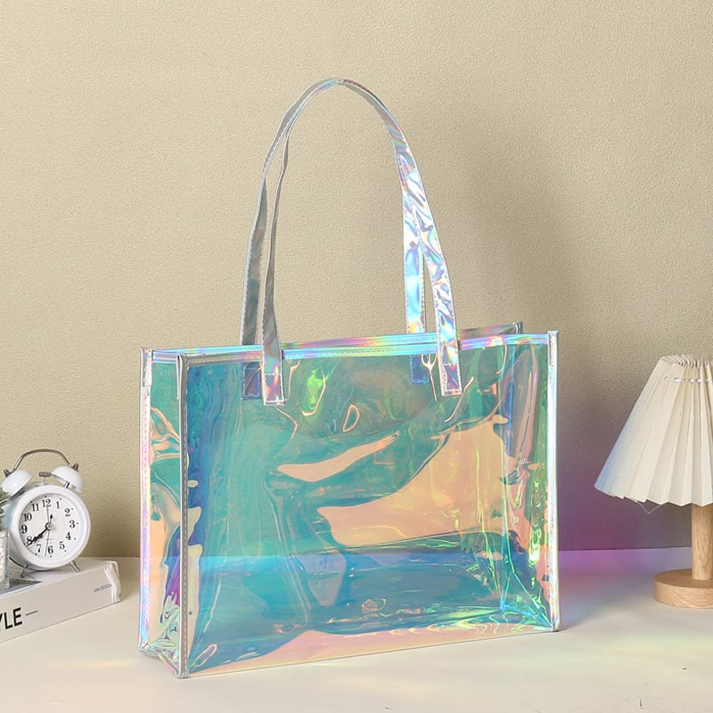 PVC laserska holografska tote torba - univerzalna torba za poklone, Marka Hongxi, Materijal PVC, Dnevna proizvodnja 2000 komada