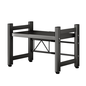 Kovový kuchynský stojan na mikrovlnnú rúru – viacposchodový, vysúvací, stolový úložný priestor pre rúru a hrniec na ryžu