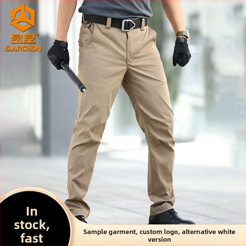 Pantaloni tactici outdoor, rezistenți la uzură, impermeabili, Slim-Fit, respirabili, poliester