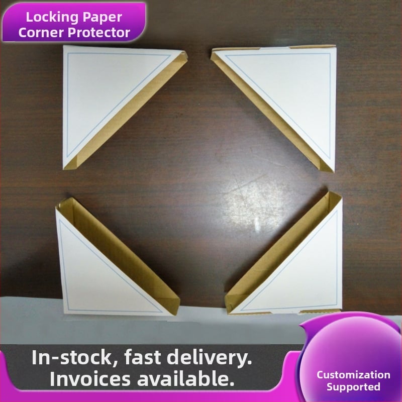 Zamykateľný papierový roh ochranný pre dvere, okná a zrkadlá – trojstranný papierový roh z kraft papiera a vlnitého papiera pre rámy