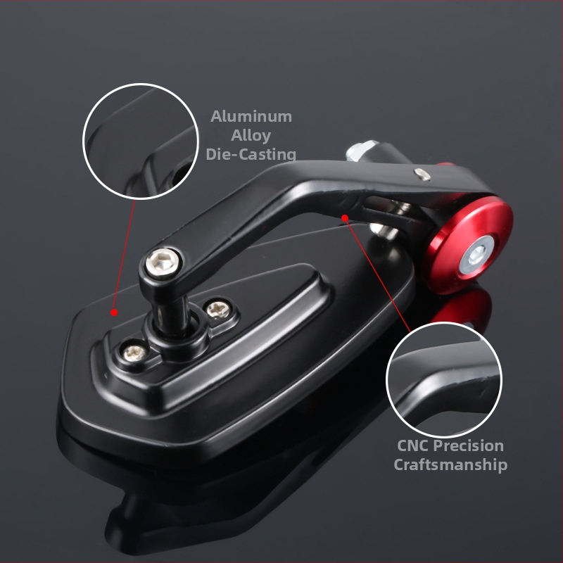 MOXI zrkadlo na riadidlá motorky – štvorcové, hliníková zliatina, veľká séria úprava