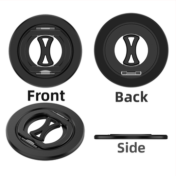 Държач за телефон с пръстен – сплав, магнитно или въртящо се фиксиране, универсален стил