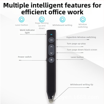 Elektroničko pero za interaktivnu ploču s PPT daljinskim upravljačem – za učitelje – Jingyang, ABS, laser, suha baterija No.7, logotip otisnut
