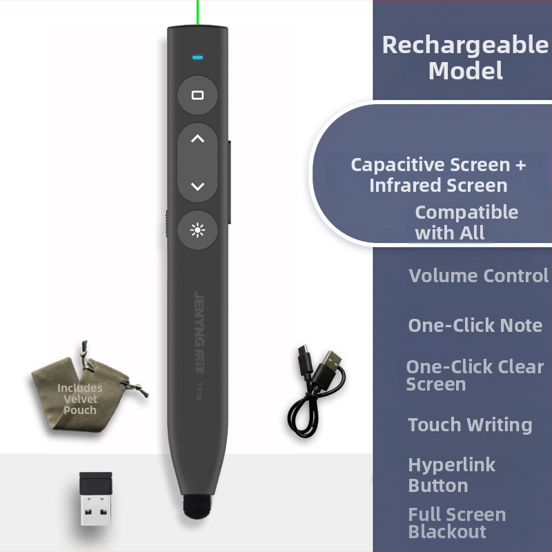 Elektroničko pero za interaktivnu ploču s PPT daljinskim upravljačem – za učitelje – Jingyang, ABS, laser, suha baterija No.7, logotip otisnut
