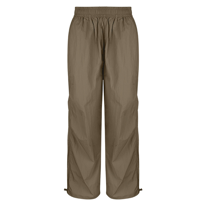 Pantaloni de drumeție din nylon, impermeabili, pentru femei, croială dreaptă, în stil parașutist, pentru toate anotimpurile