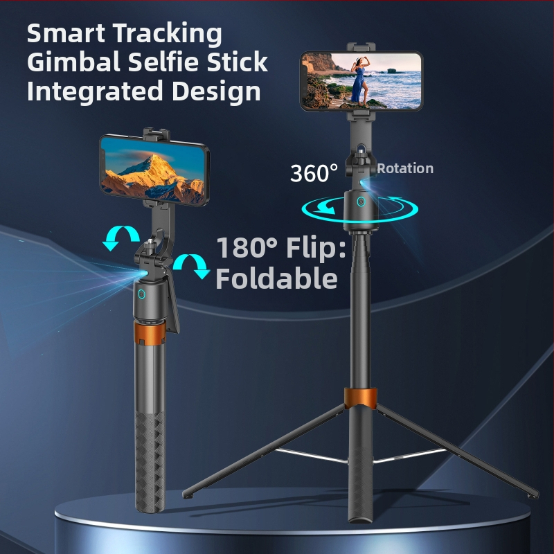 Q13 Гимбал за смартфон с AI разпознаване на лица и двойно осветяване, автоматично проследяване, дистанционно управление и Bluetooth