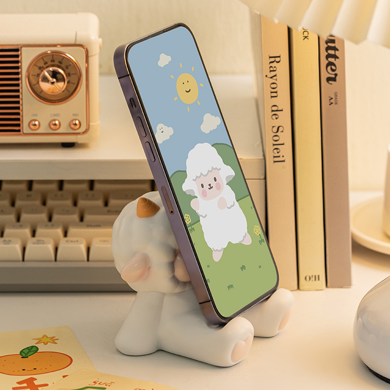 Slatki držač za telefon za stolni prostor – karikaturalna figura od smole, dekorativni stolni suvenir, marka Xingcheng