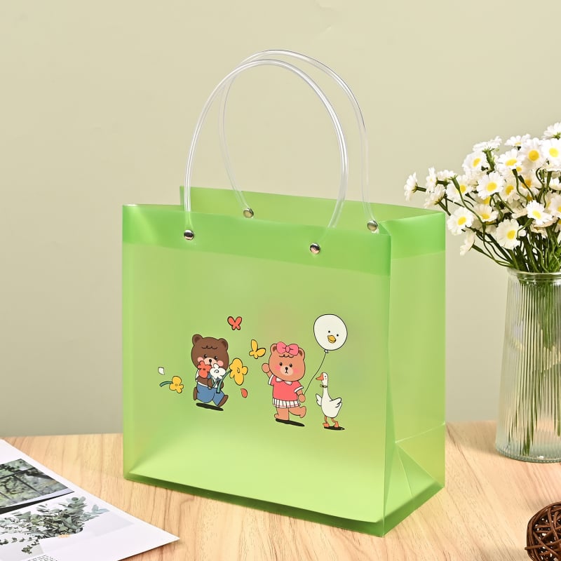 PP чанта за ръка — мътен прозрачен PVC твърд пластмасов (Двоен слой дебелина: 36 silk; Код на продукта: Internet celebrity bag; Марка: Hong kai; Използване: сувенирна чанта)