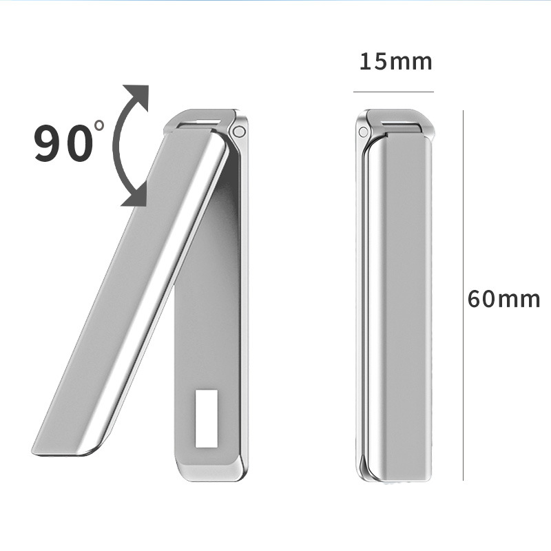 Držač za telefon za automobilni ventil, metalni, kartični tip s magnetskim preklopom, Neutral, 25 g