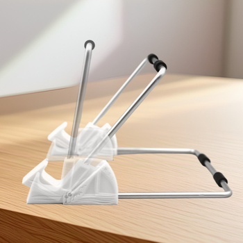 Десктопна двустранна сгъваема стойка за телефон и таблет с регулируем ъгъл, алуминиева сплав и ABS панел