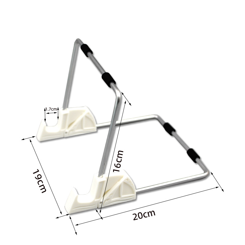 Десктопна двустранна сгъваема стойка за телефон и таблет с регулируем ъгъл, алуминиева сплав и ABS панел