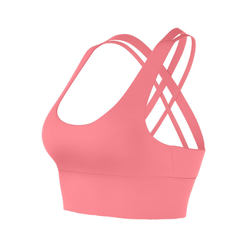Ženski sportski grudnjak s brzom sušenjem, dojam nude, visoka elastičnost, križno stražnji dio, ugrađena podstava, najlon materijal