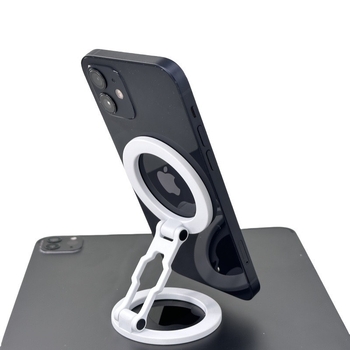 Автомобилен държач за телефон MagSafe с магнитен пръстен, цинкова сплав, сгъваем, двустранен магнит; поддържа персонализация.