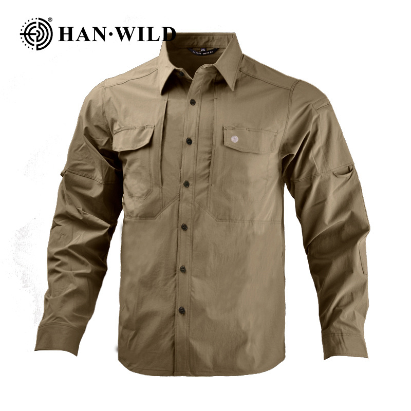 Hanye Outdoor Cămașă cu uscare rapidă, mâneci lungi, nylon + spandex, unisex, model solid, pentru alergare, ciclism și drumeții