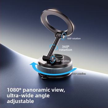 Разгъваема стойка за телефон за кола с вакуумна чашка - Модел X104, цинкова сплав, за различни устройства