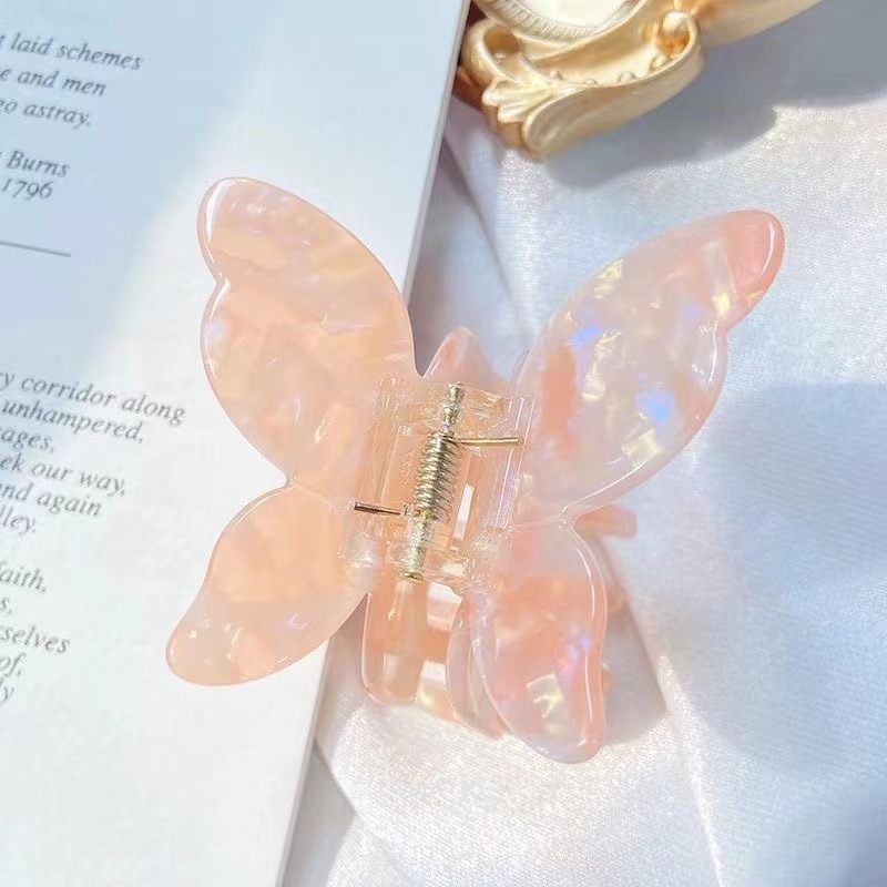 Kuka za kosu s leptirovim motivom – grip tip, korejski stil, ručna izrada, materijal: octena kiselina, prilagodljivo