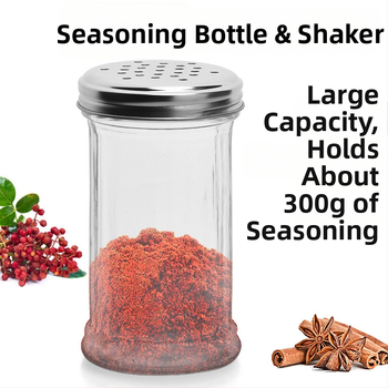 Staklena posuda za začine s raspršivačem – papar i čili u prahu, za roštilj, kreativni stil