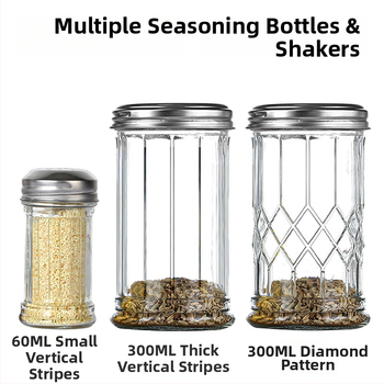 Staklena posuda za začine s raspršivačem – papar i čili u prahu, za roštilj, kreativni stil