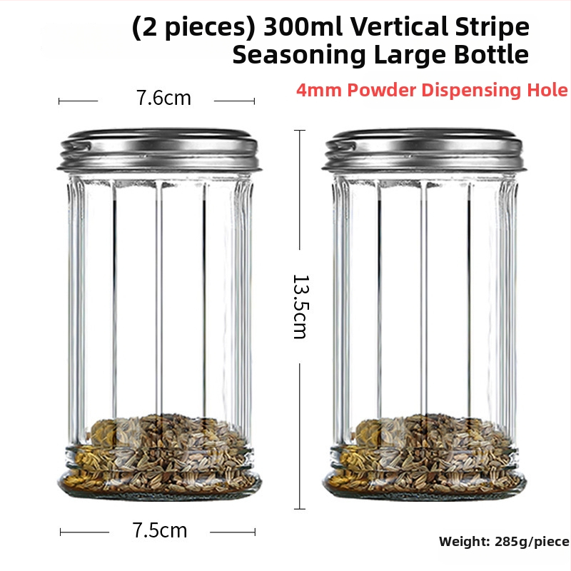 Staklena posuda za začine s raspršivačem – papar i čili u prahu, za roštilj, kreativni stil