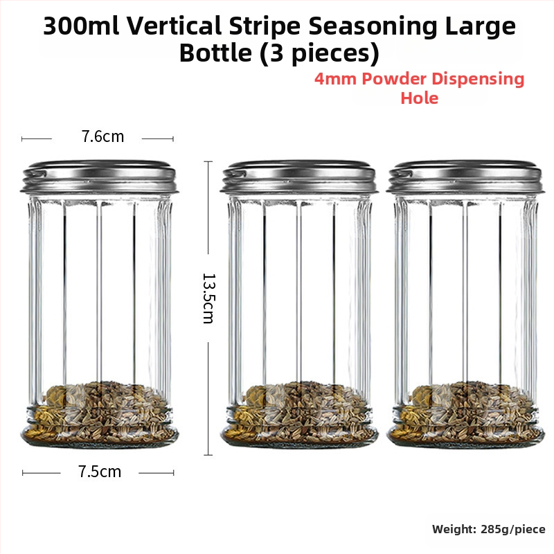 Staklena posuda za začine s raspršivačem – papar i čili u prahu, za roštilj, kreativni stil