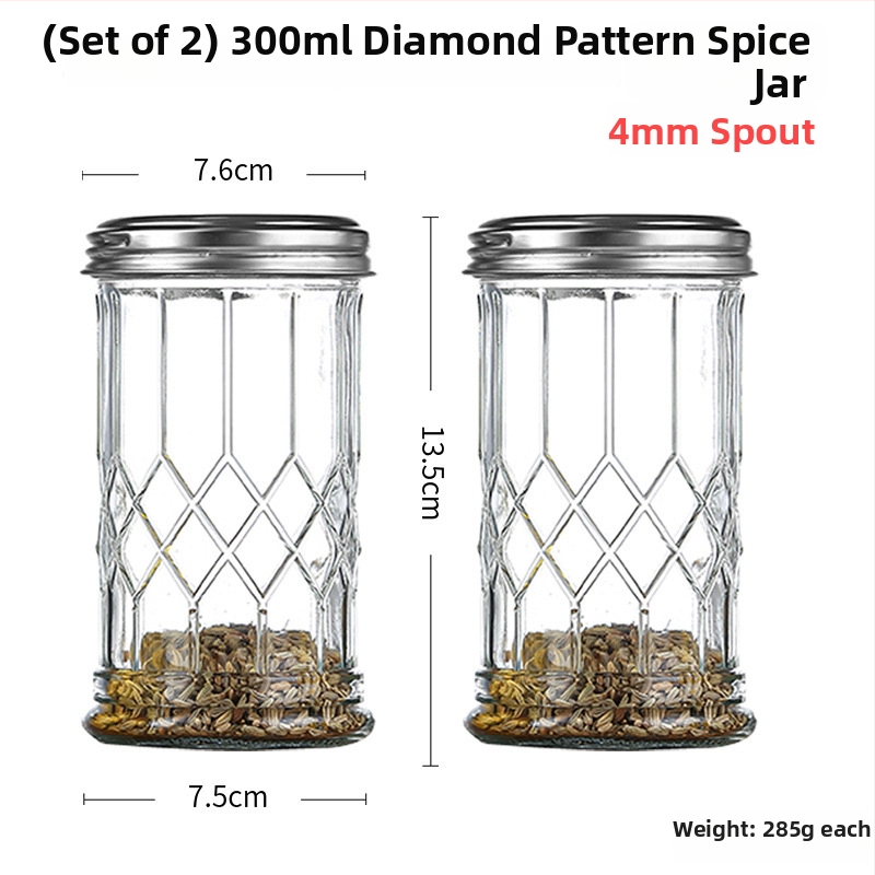 Staklena posuda za začine s raspršivačem – papar i čili u prahu, za roštilj, kreativni stil